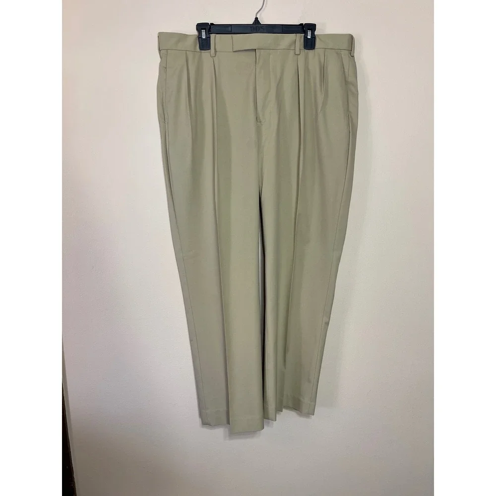 Polo Golf Ralph Lauren Mens 38x30 Performance Pleated‎ Pants Khaki Tan Trousers